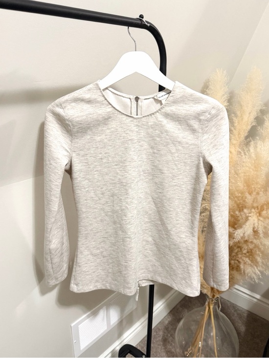 Club Monaco Tops - Club Monaco Back Zip Top in Oat Cream